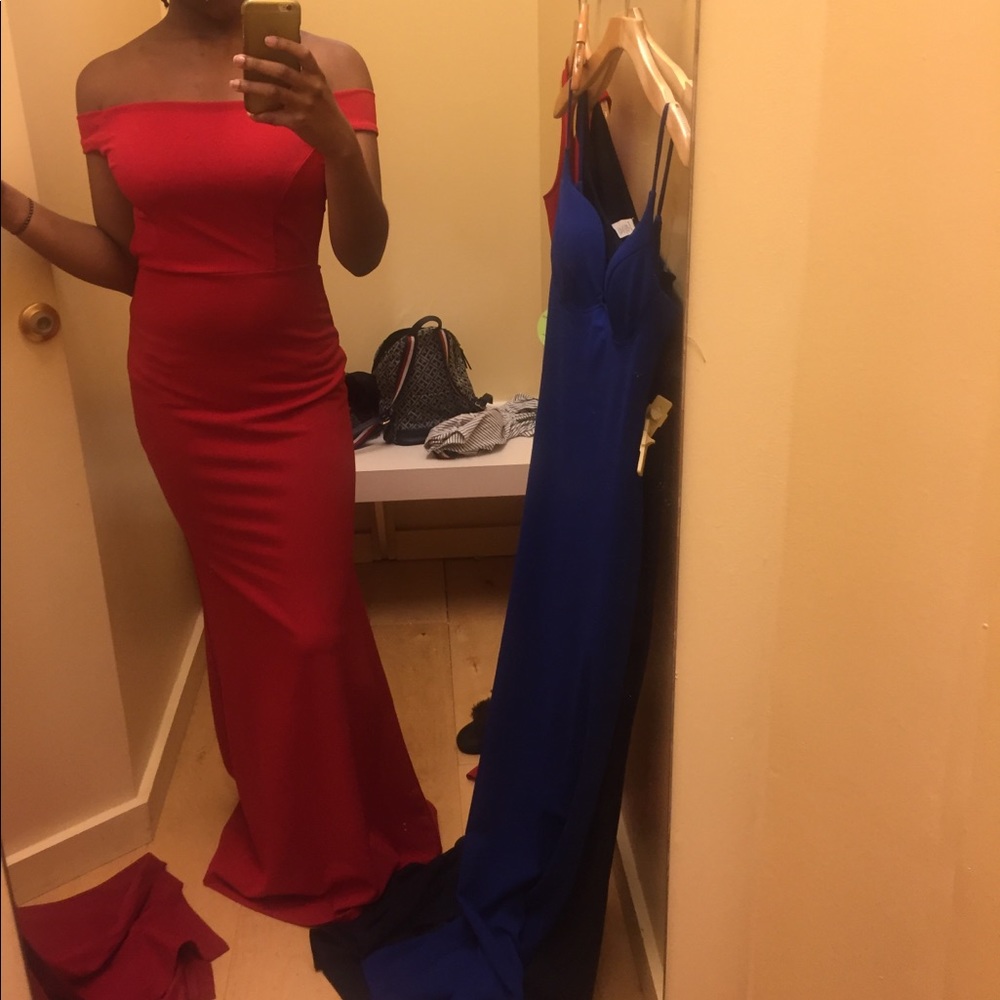 Red formal dress